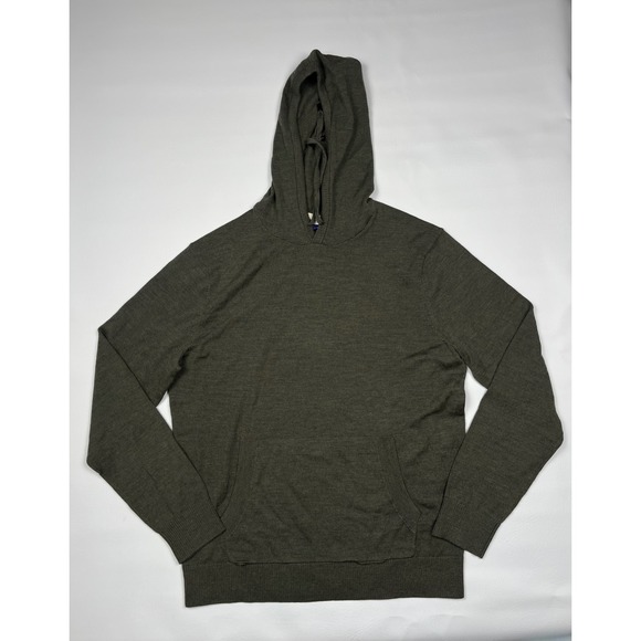Artefact Other - Artefact Merino Wool Pullover Hoodie Mens Large Olive Green Knit Sweater